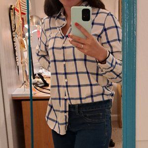 J Crew Women's Plaid Blouse